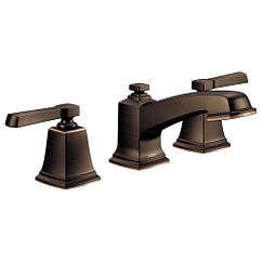 Mediterranean bronze two-handle bathroom faucet