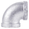 BK Products 3/8 in. FPT x 3/8 in. Dia. FPT Galvanized Malleable Iron Elbow (Pack of 5)