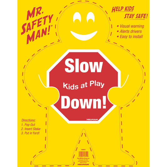 Hillman English Yellow Children At Play Sign 19 in. H X 24 in. W (Pack of 6)