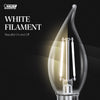 Feit White Filament BA10 E26 (Medium) Filament LED Bulb Daylight 60 Watt Equivalence 2 pk