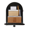Architectural Mailboxes Stanley Jumbo Black Post Mount Mailbox-Extra Large Steel