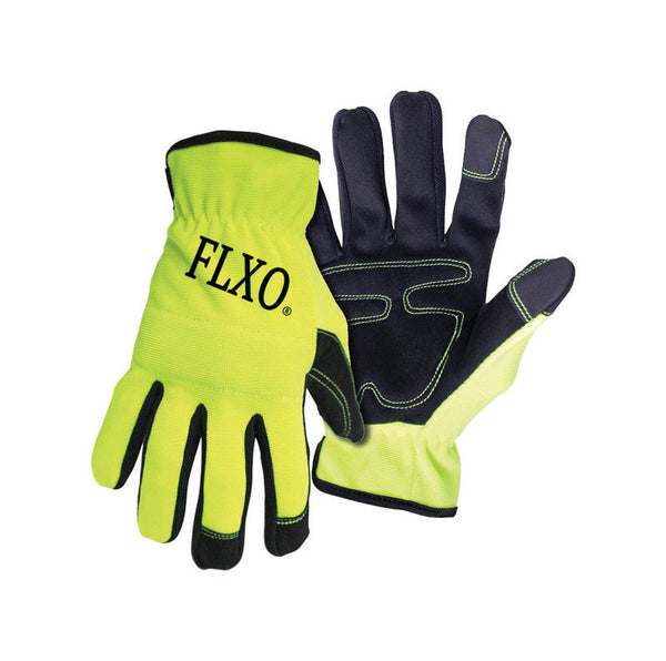 Guantes de mecánico con pantalla táctil para uso en interiores y exteriores de Boss para hombre, color verde de alta visibilidad, talla XL, 1 par
