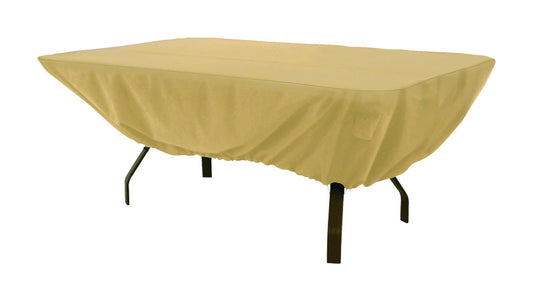 Classic Accessories Terrazzo 23 in. H X 44 in. W X 72 in. L Brown Polyester Table Cover