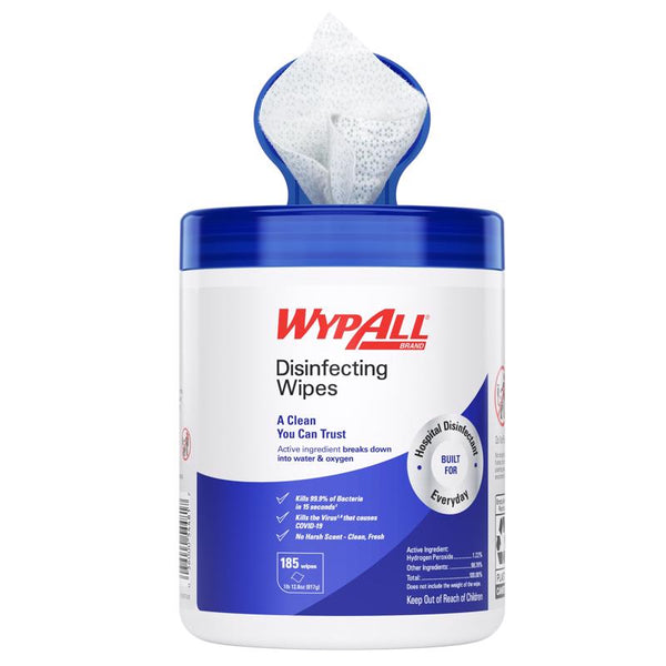 Wypall Disinfecting Wipes 5.7 in. W X 7 in. L 185 pk