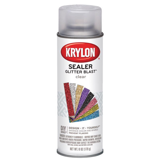 Krylon Glitter Blast Clear Spray  Paint 6 oz (Pack of 6)