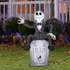 Gemmy Airblown 3.5 ft. LED Jack Skellington On Tombstone Inflatable