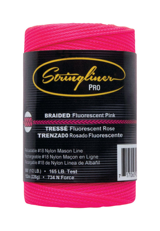 Stringliner Pink Braided Chalk Line Refill 500 ft. Pink