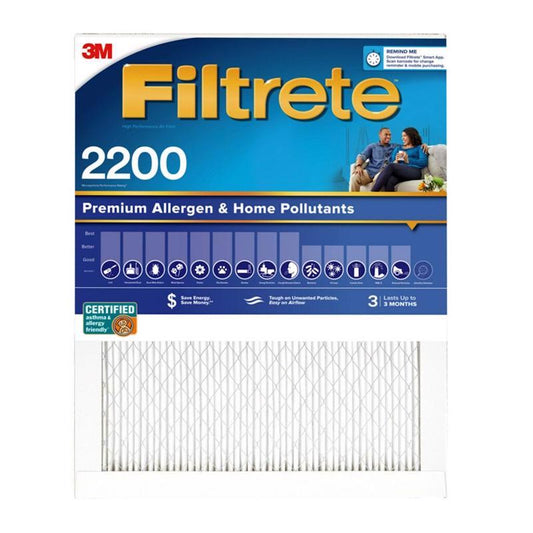 3M Filtrete 16 in. W x 25 in. H x 1 in. D Pleated Air Filter (Pack of 4)