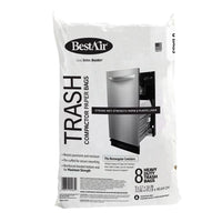BestAir 10 gal Compactor Bags Flat Top 8 pk (Pack of 3)