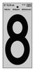 Hy-Ko 6 in. Reflective Black Vinyl Number 8 Self-Adhesive 1 pc. (Pack of 10)