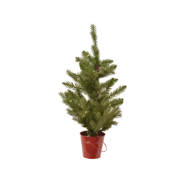 Everlands 2 ft. Slim LED 30 lights Fresh cut Christmas Tree (Pack of 6)