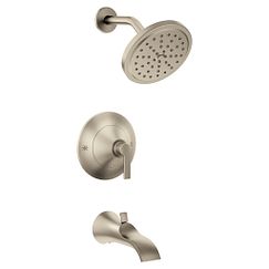 Bañera/ducha Posi-Temp(R) de níquel cepillado