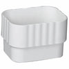 Amerimax 2.4 in. H x 2.25 in. W x 2.4 in. L White Vinyl Downspout Connector