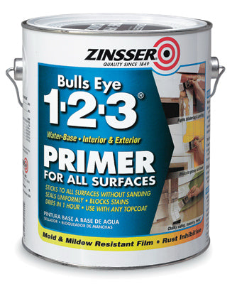 Zinsser Bulls Eye 123 White Primer and Sealer 1 gal. (Pack of 4)