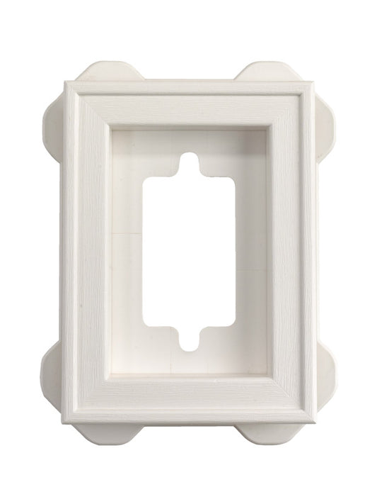 Builders Edge 8 in. H X 6-5/16 in. L Prefinished White Copolymer Mounting Block