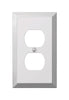 Amerelle Century Polished Chrome 1 gang Stamped Steel Duplex Wall Plate 1 pk