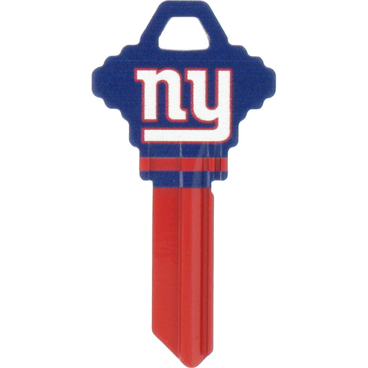 Hillman New York Giants Painted Key House/Office Universal Key Blank Single (Pack of 6).