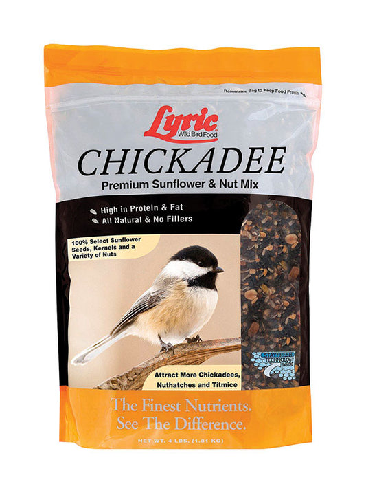 Lyric Chickadee Sunflower Seeds and Peanuts Wild Bird Food 4 lb