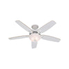 Hunter Builder Deluxe 52 in. Snow White White LED Indoor Ceiling Fan