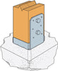 Simpson Strong-Tie ZMAX 5.5 in. H x 3.56 in. W 16 Ga. Galvanized Steel Post Base (Pack of 12)