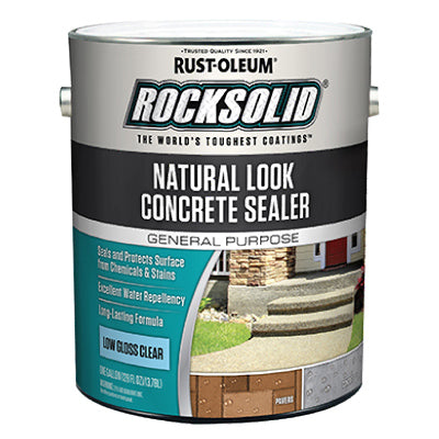 Rust-Oleum RockSolid Low-Gloss Clear Water-Based Acrylic Concrete Sealer 1 gal (Pack of 2).