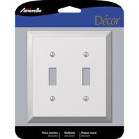 Amerelle Century Polished Chrome 2 gang Stamped Steel Toggle Wall Plate 1 pk - Deal of The Week