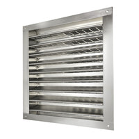 Master Flow 12 in. W X 12 in. L Metallic Silver Aluminum Wall Louver
