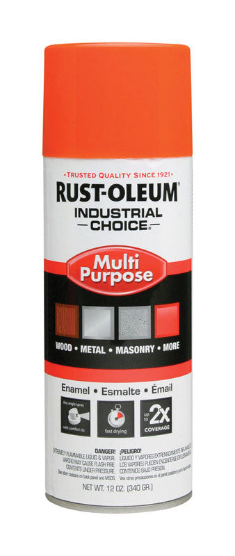 Rust-Oleum Industrial Choice OSHA Safety Orange Enamel Spray Paint 12 oz