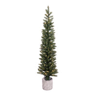 Celebrations 5 ft. Slim LED 100 ct Diamond Potted Color Changing Entrance Tree