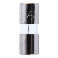 Jandorf 2.5 A 250 V Plated Brass Glass Fast Acting Fuse