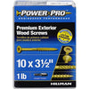 Hillman Power Pro No. 10 X 3-1/2 in. L Star Flat Head Premium Deck Screws 1 lb 59 pk