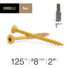 Deck Plus No. 8  x 2 in. L Star Flat Head Exterior Deck Screws 1 lb.