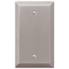 Amerelle Century Brushed Nickel 1 gang Stamped Steel Blank Wall Plate 1 pk