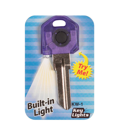 Giant Concepts LLC Keylights House Key Blank w/Flashlight Single sided For Fits Kwikset KW1/Weiser WR3 and WR5 locks (Pack of 10)