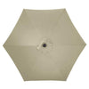 Living Accents Solar LED 9 ft. Tiltable Taupe Market Umbrella