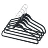 Whitmor 9-5/8 in. H X 1/4 in. W X 17-3/4 in. L Plastic Black Flocked Hanger 5 pk