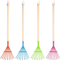 Esschert Childrens Metal Leaf Rake Wood Handle