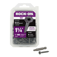 Rock-On No. 9 X 1-1/4 in. L Star Flat Head Cement Board Screws 185 pk