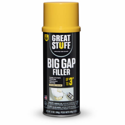 Great Stuff Big Gaps Ivory Polyurethane Foam Insulating Insulating Sealant 12 oz (Pack of 12)