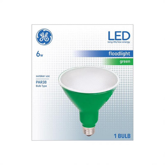 GE PAR 38 E26 (Medium) LED Floodlight Bulb Green 1 pk