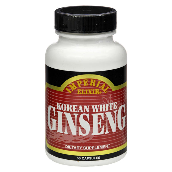 Elixir Imperial de Ginseng Blanco Coreano - 500 mg - 50 cápsulas