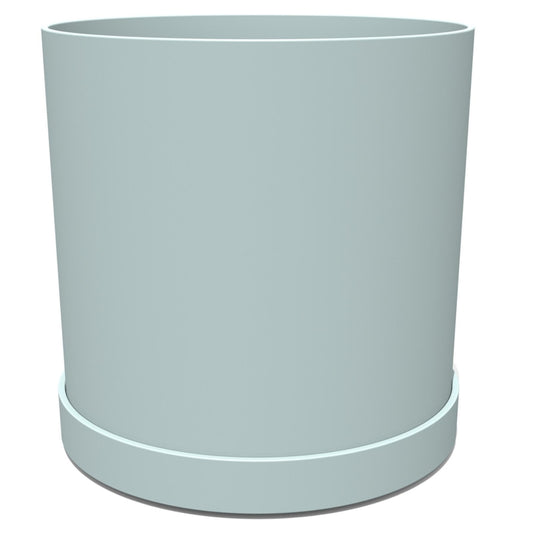 Bloem Misty Blue Resin UV-Resistant Round Mathers Planter 9.625 H x 10 Dia. in.
