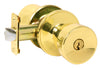 Schlage Byron Bright Brass Entry Knob 1-3/4 in.