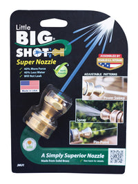 Little Big Shot 3 Pattern Adjustable Continuous Brass Hose Nozzle - Deal of The Week