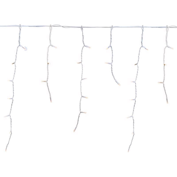 Celebrations LED Warm White 50 ct Icicle 3 ft.