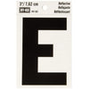 Hy-Ko 3 in. Reflective Black Vinyl Letter E Self-Adhesive 1 pc. (Pack of 10)