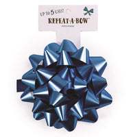 Hennessy Gift Wrap Repeat-A-Bow Blue Gift Bows (Pack of 4)