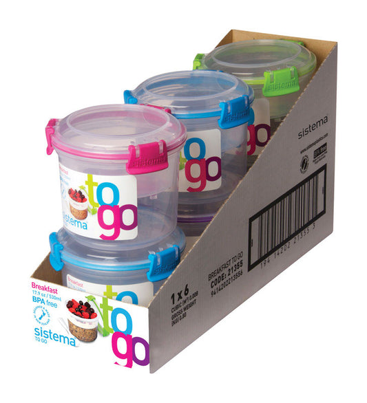 Sistema 17.9 oz Clear Food Storage Container 1 pk