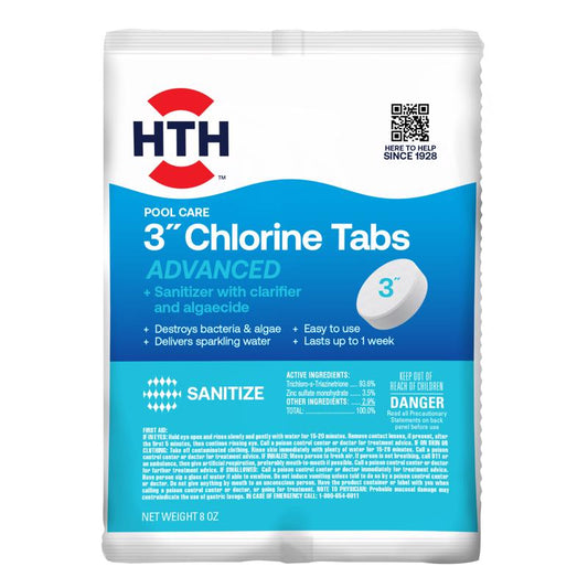 HTH Super Tablet Chlorinating Chemicals 6 oz (Pack of 24)