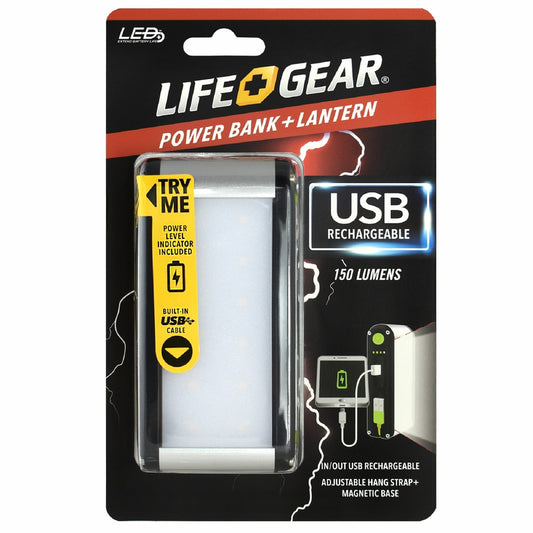 Life+Gear Life Gear - Storm Proof 150 lm Black/Gray LED Dimple Lantern